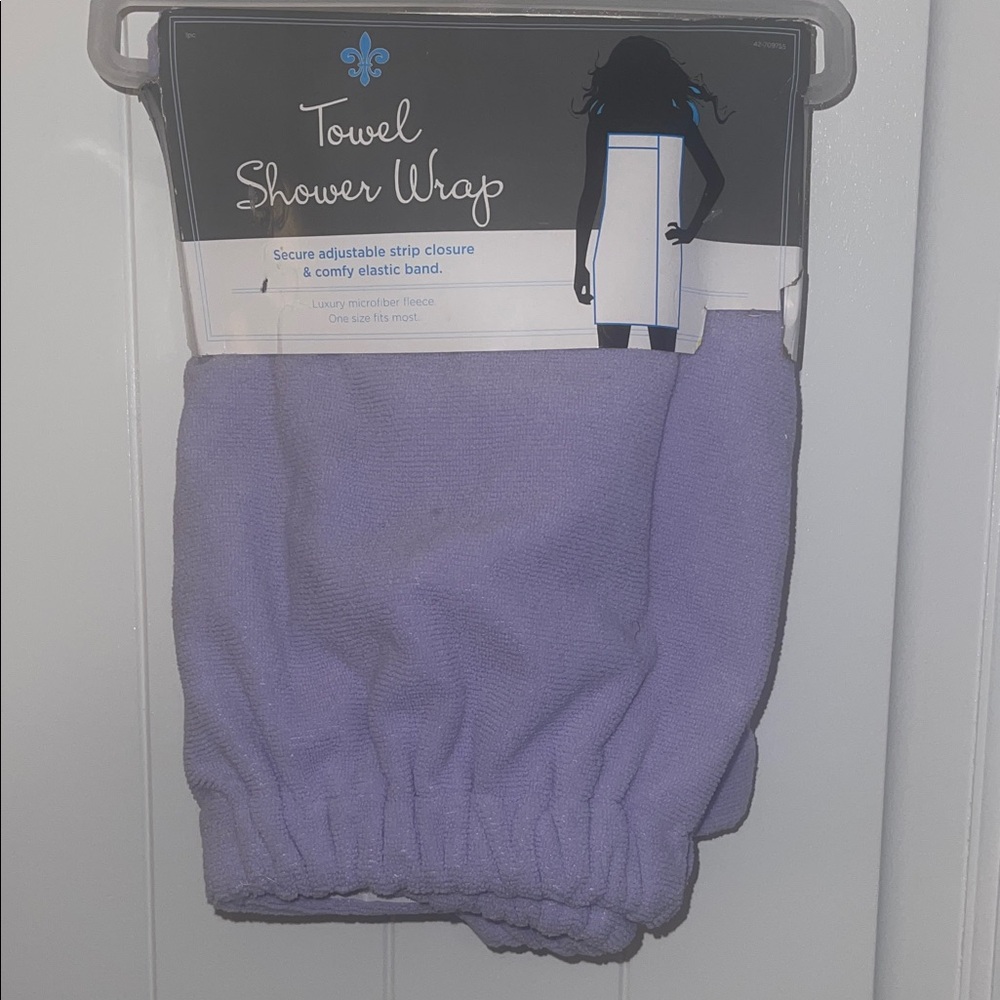 Purple Towel Shower Wrap